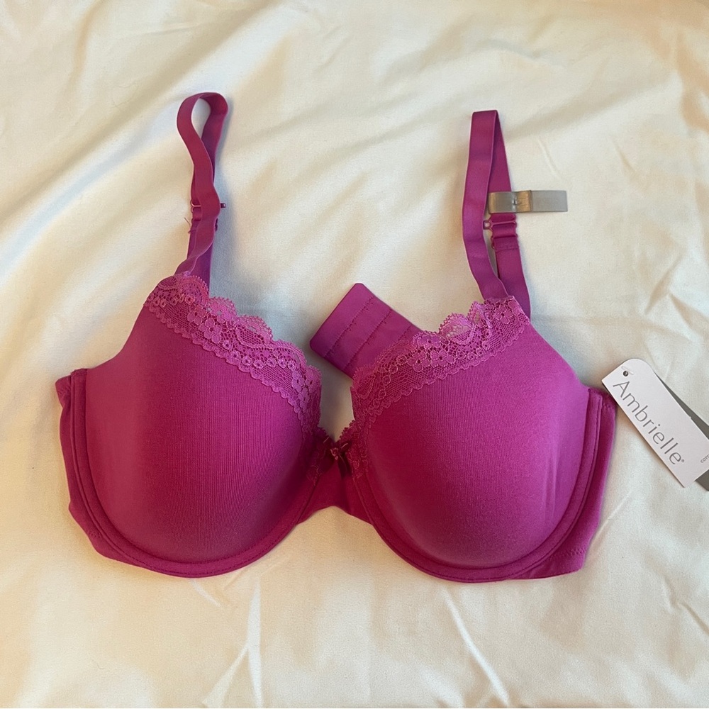 Ambrielle Pink Cotton Bra 36DD